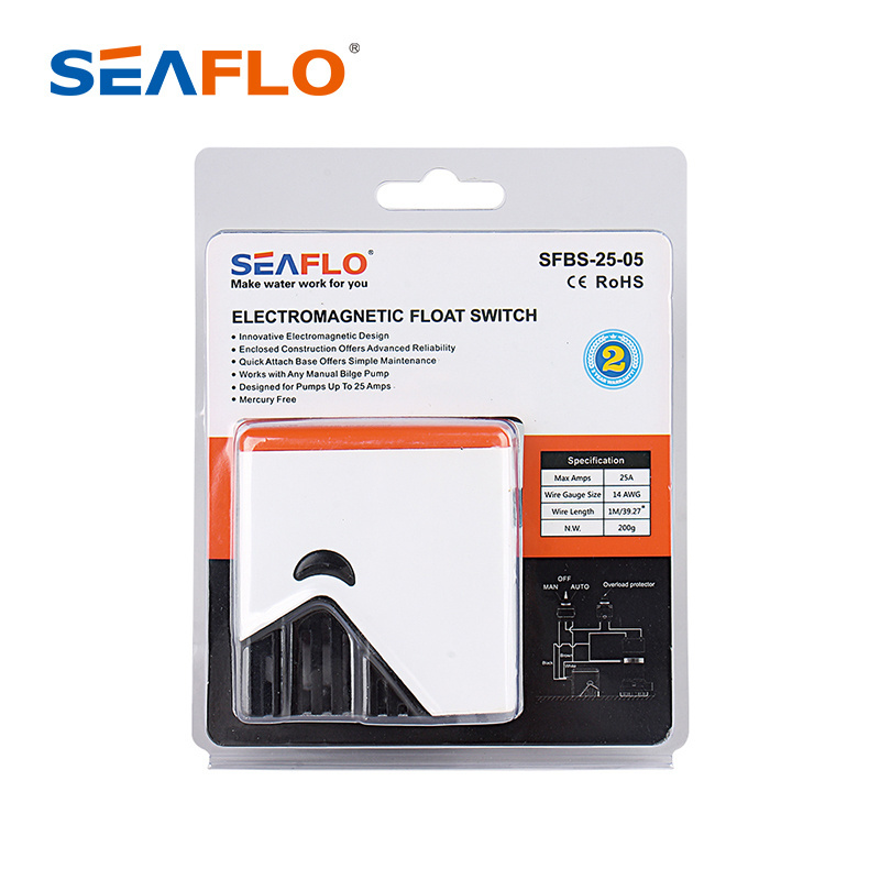 SEAFLO Flow Sensor Electrical Cable Water Level Control Float Switch for Bilge Pumps