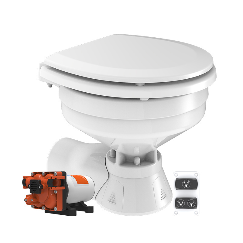 SEAFLO 12v 24v  Quiet Flush  Electric  seawater Toilet  Smart  Marine Toilet