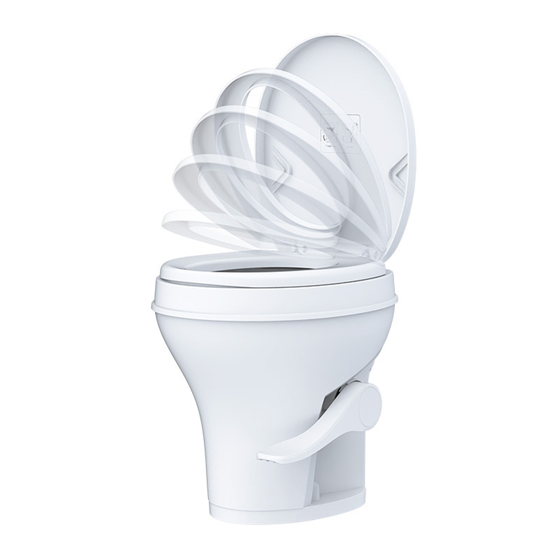 SEAFLO RV camper toilet foot-operated caravan toilet gravity flush motorhome plastic toilet