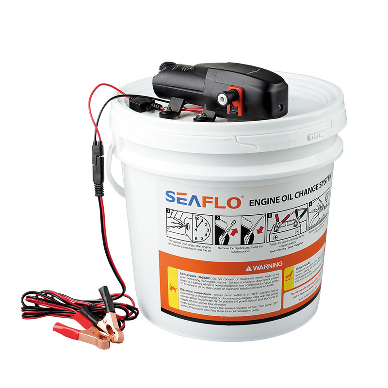 SEAFLO Oil change system equipped with a 4 gallon high temperature resistant oil drum oil change pumps