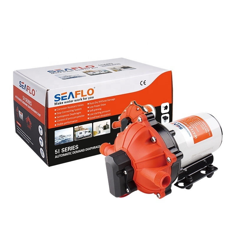 SEAFLO  Upgrade Water Diaphragm Pressure Pump 5.0 GPM 60 PSI 12V DC Self Priming Water Pump for RV Caravan Marine Yach