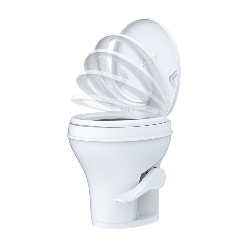 SEAFLO RV Toilet Easy to Install rv camper toilet with Adjustable Water Flow Residential Height RV Toilet