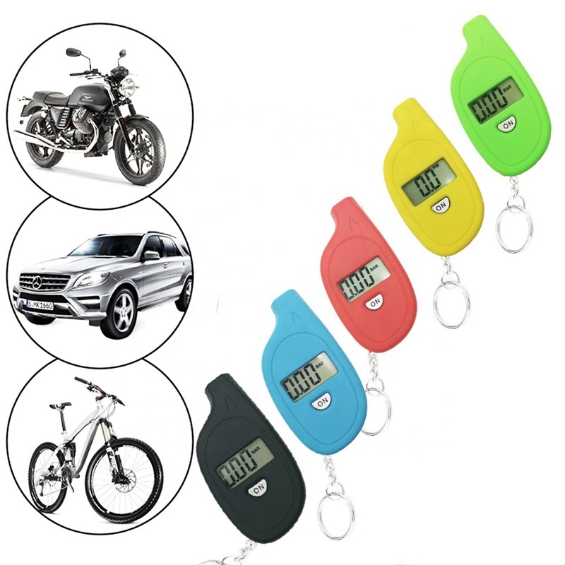 Custom Mini LCD Display Digital Tire Air Pressure Gauge Key Chain Auto Tyre Pressure Tester Monitoring