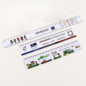 Advertising Custom Printing 15cm/20cm/30cm Flexible Clear Plastic Straight PVC Scale rulers