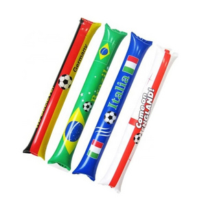 Custom Logo 2024 Europe Football Fans Inflatable Cheering Sticks Thunder Stick Sports Noisemakers