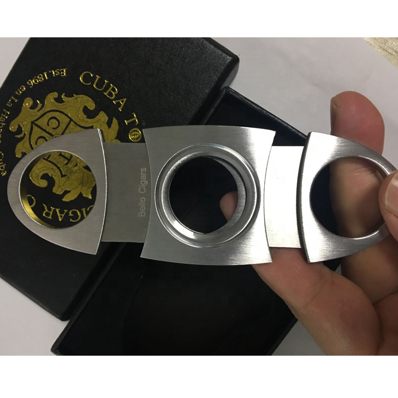 Cigar Accessories Custom Luxury Stainless Steel Cigar Scissors Cigar Cutters With Gift Box