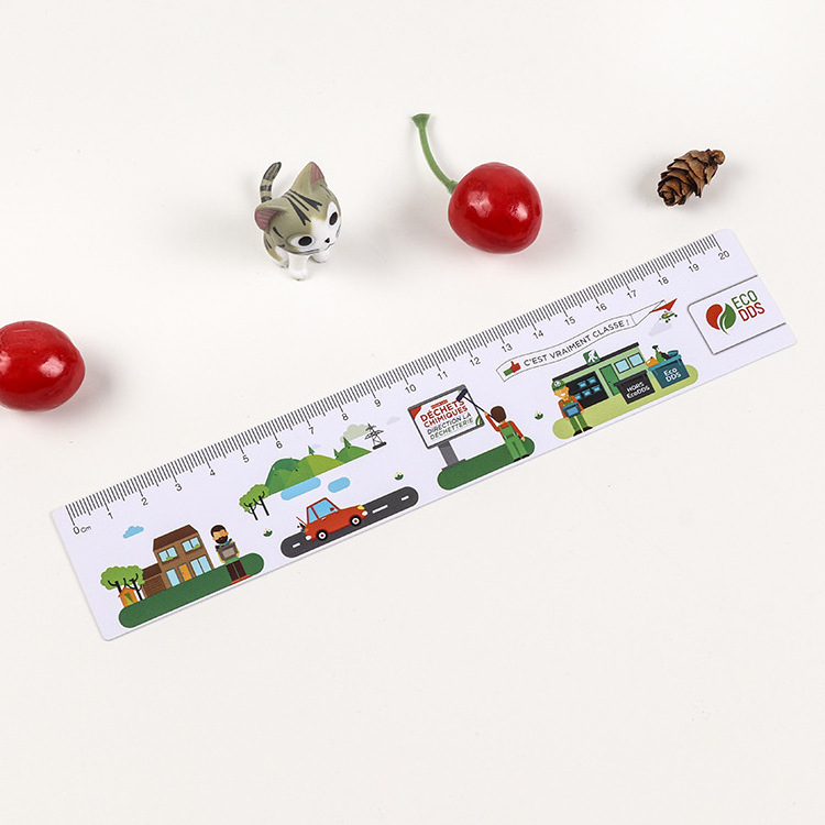 Advertising Custom Printing 15cm/20cm/30cm Flexible Clear Plastic Straight PVC Scale rulers