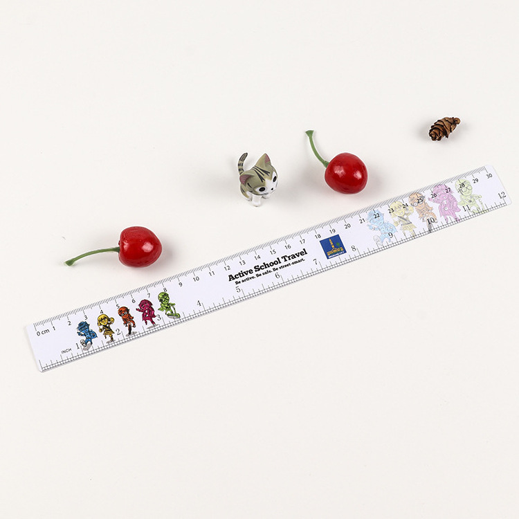 Advertising Custom Printing 15cm/20cm/30cm Flexible Clear Plastic Straight PVC Scale rulers