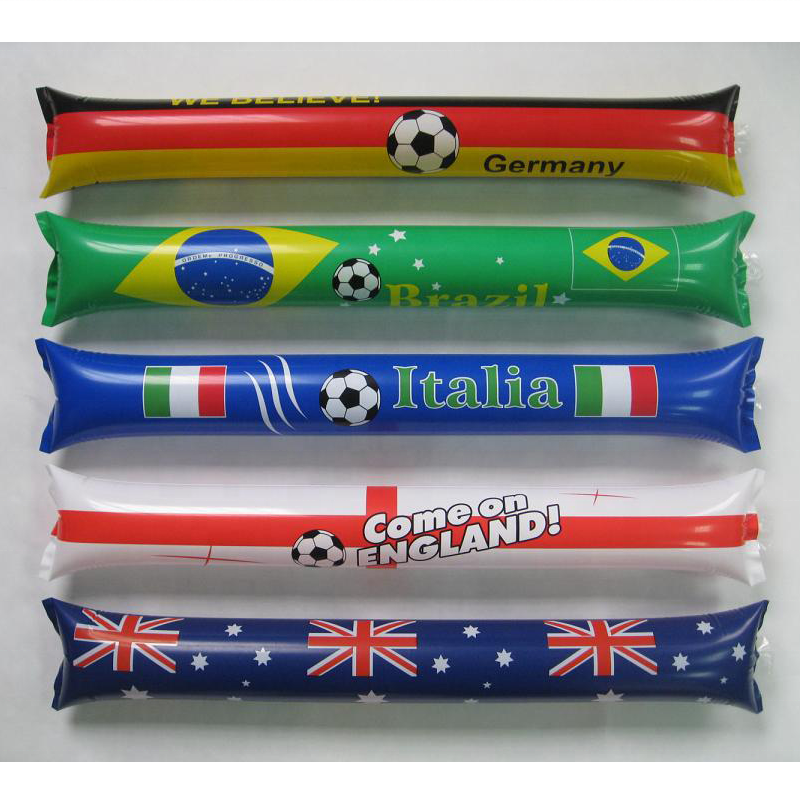 LOGO Printed Cheap LDPE Inflatable cheering Sticks, Loudly Thunder Stick, Balloon Noise Maker