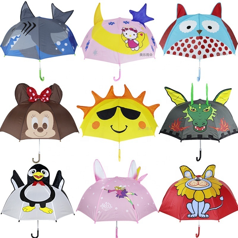 cute animal design umbrella for kids,cheap small animal cartoon shape umbrella