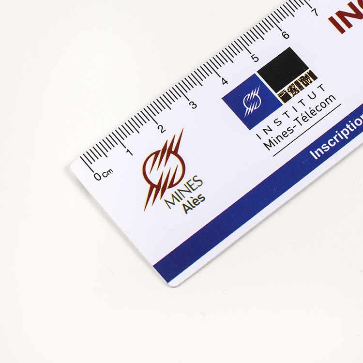 Advertising Custom Printing 15cm/20cm/30cm Flexible Clear Plastic Straight PVC Scale rulers