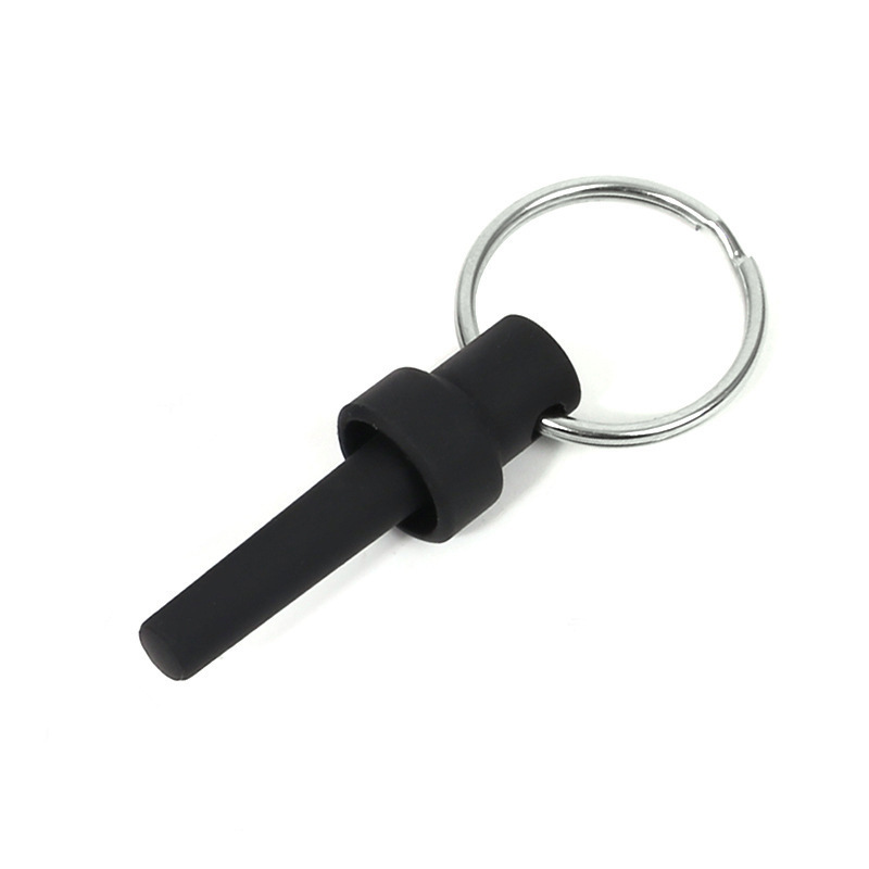 Custom Logo Black Plastic Sharp Blade Cigar Hole Driller Cutter Key Chain 8mm Cigar Punch