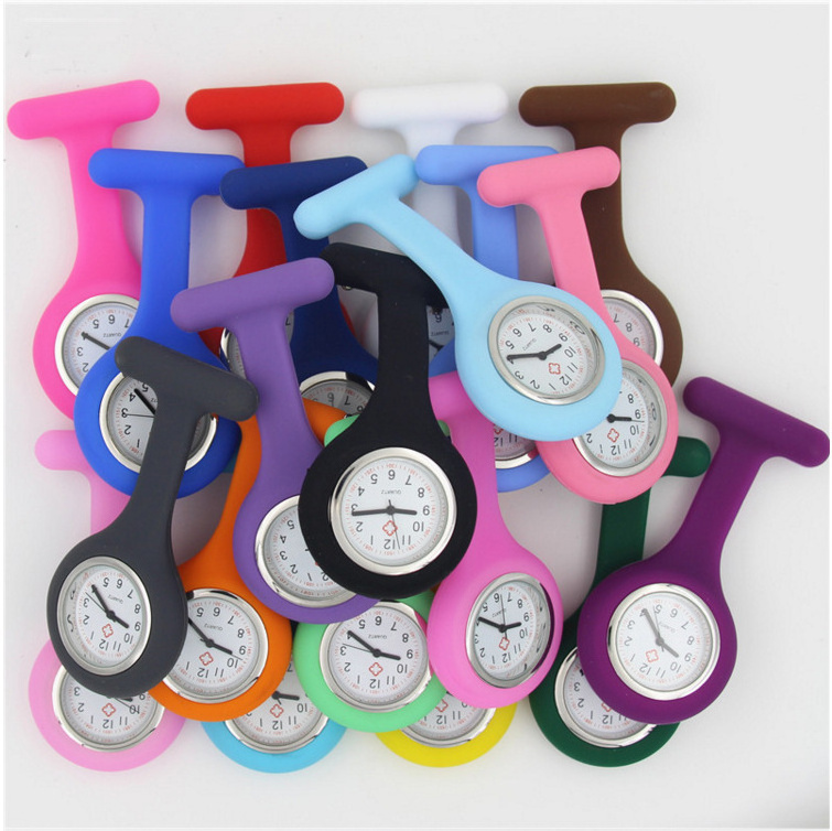 Cheap Personalized Silicone Nurse Brooch Watch Nurse Fob Watch Nursing Pocket Watches