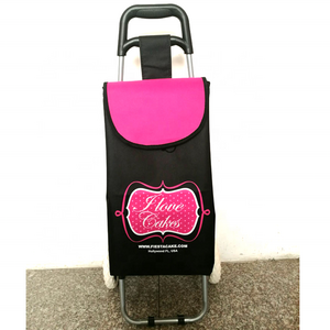 custom logo printing shopping cart /grocery shopping trolley bag /foldable shopping trolley