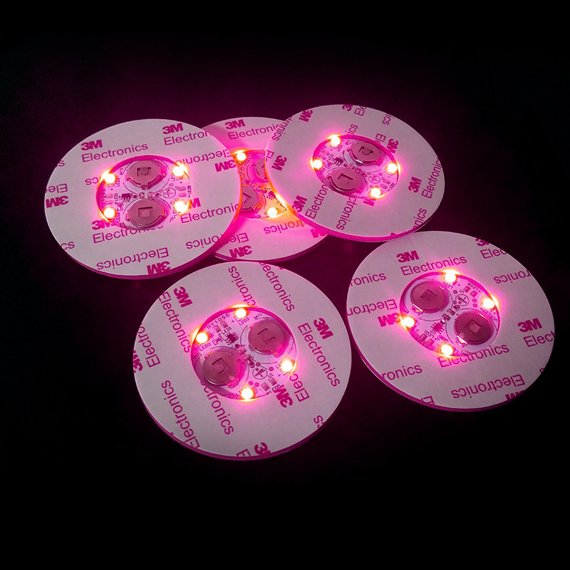 LED Cup Sticker Coaster Lighting Cocktail Cup Mat Bar Party Decorative Glowing Coaster