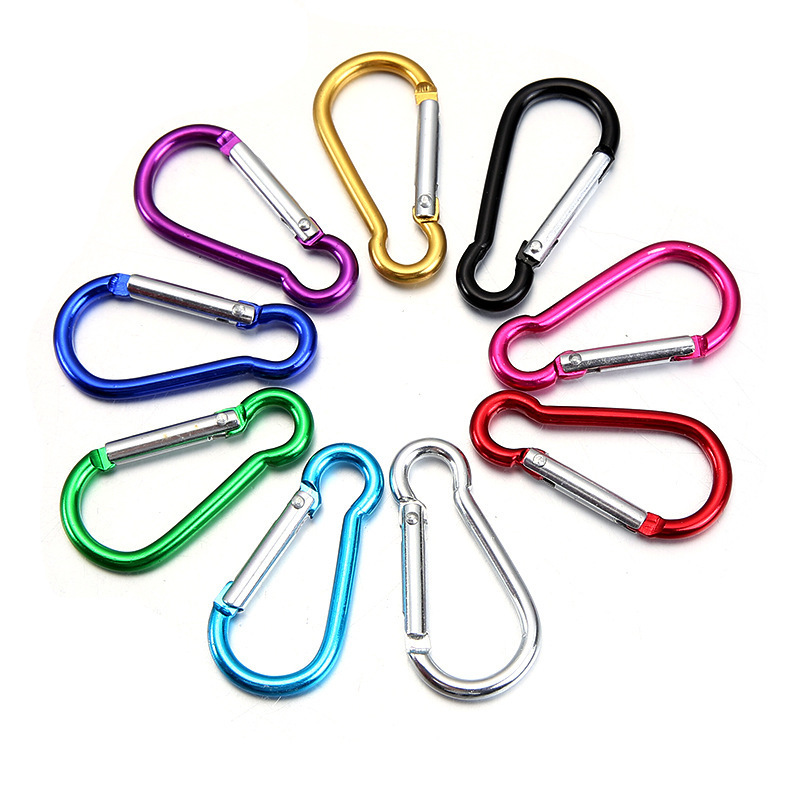 Free Sample Mini Gold Keychain Carabiner Snap Lock Hook Multi Tool Aluminum Rock Climbing Carabiner