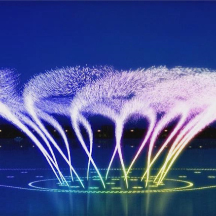 Magic faucet led light circle round music dancing water fountain