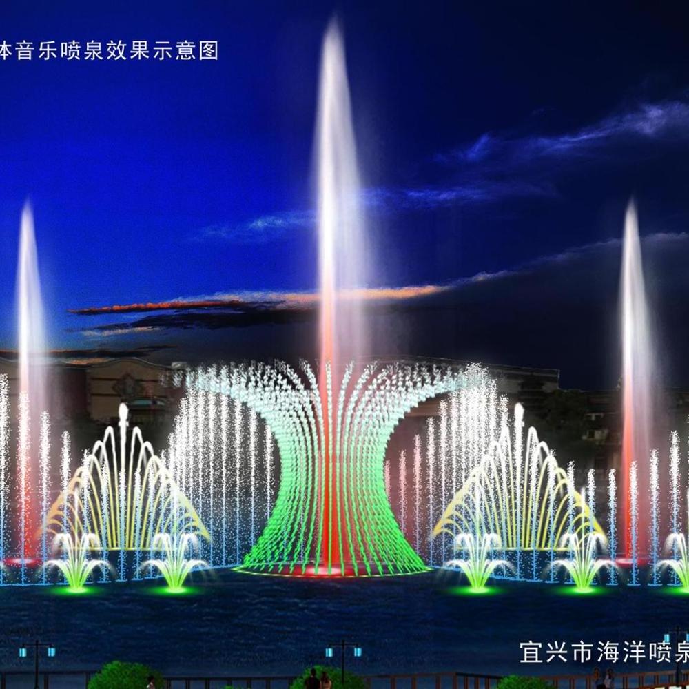 Magic faucet lake floating control system fountain with led waterproof lights