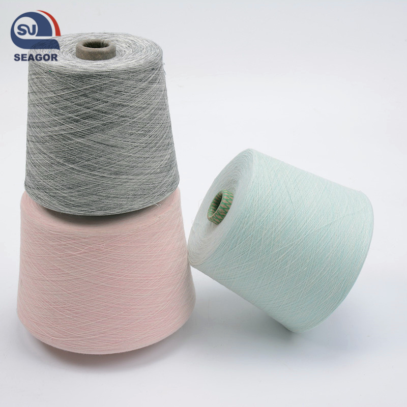 regenerated cotton yarn open end regenerated polyester cotton belnded yarn