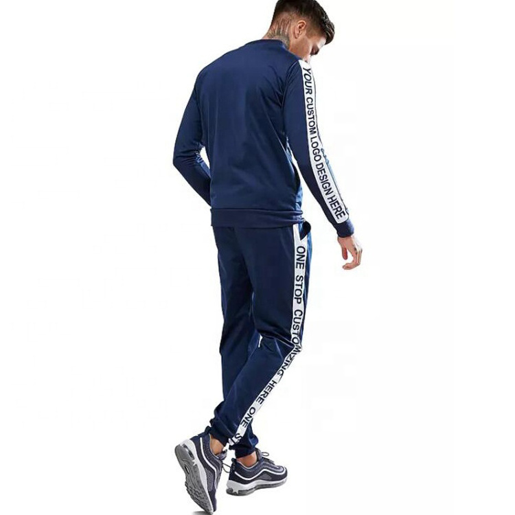 Muscle Brother Sport Suits European American Trends Side strips Fitness Zipper Hoodies Sweatpants Slim Casual Fashion Tracksuits