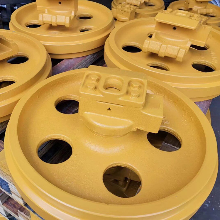 Cat D8R Excavator bulldozer  excav dozer front rubber track roller chain idler wheel 6Y0554