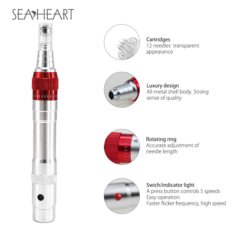 Most Popular derma pen dr pen a6/a8/a1 Electric Derma Pen Auto Micro Needle from Sea Heart