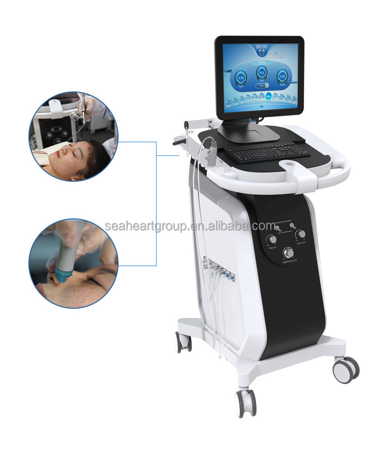 2023 SEA HEART Beauty aqua peeling galvanic facial machine for pigment removal