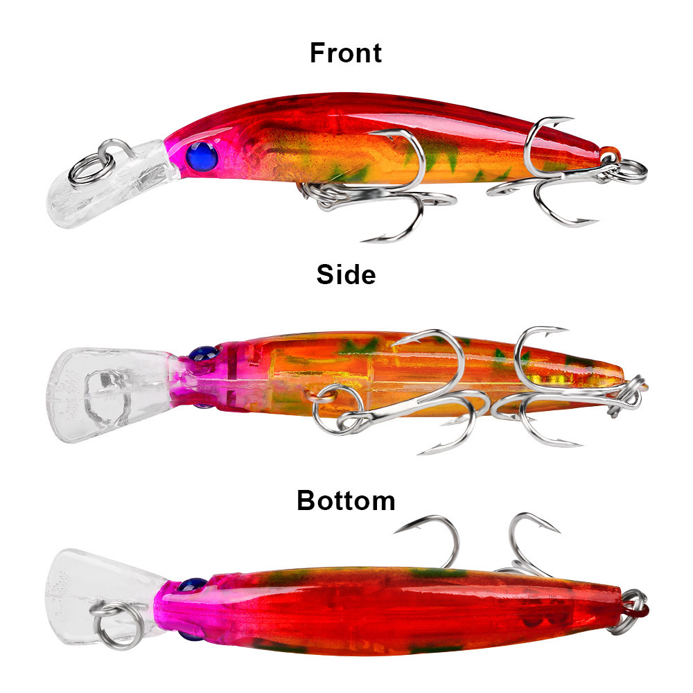 3.3g/7mm Slow Sinking Minnow Fishing Lure Plastic Hard Bait Perch Pesca Wobbler Fishing Tackle Crankbait