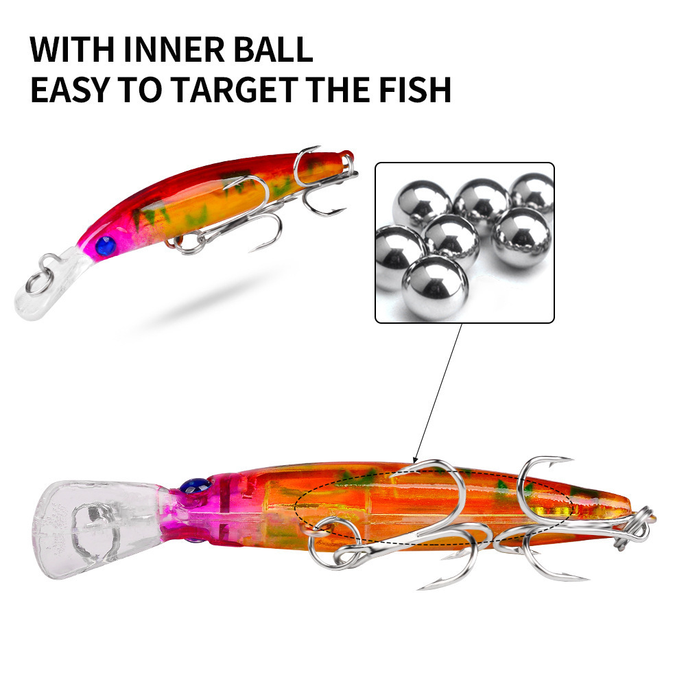 3.3g/7mm Slow Sinking Minnow Fishing Lure Plastic Hard Bait Perch Pesca Wobbler Fishing Tackle Crankbait