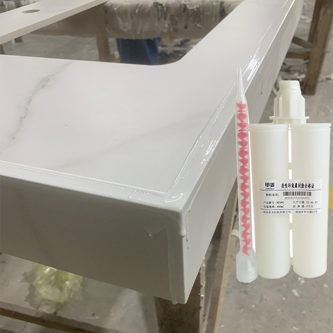 5 mins fast curing artificial marble countertop glue sintered stone glue epoxy quartz stone glue for fixing marble