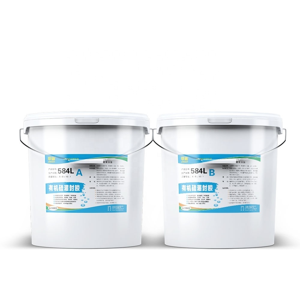 HY584 self-leveling ab type silicone sealant high performance flowable joint sealant silicone adhesive