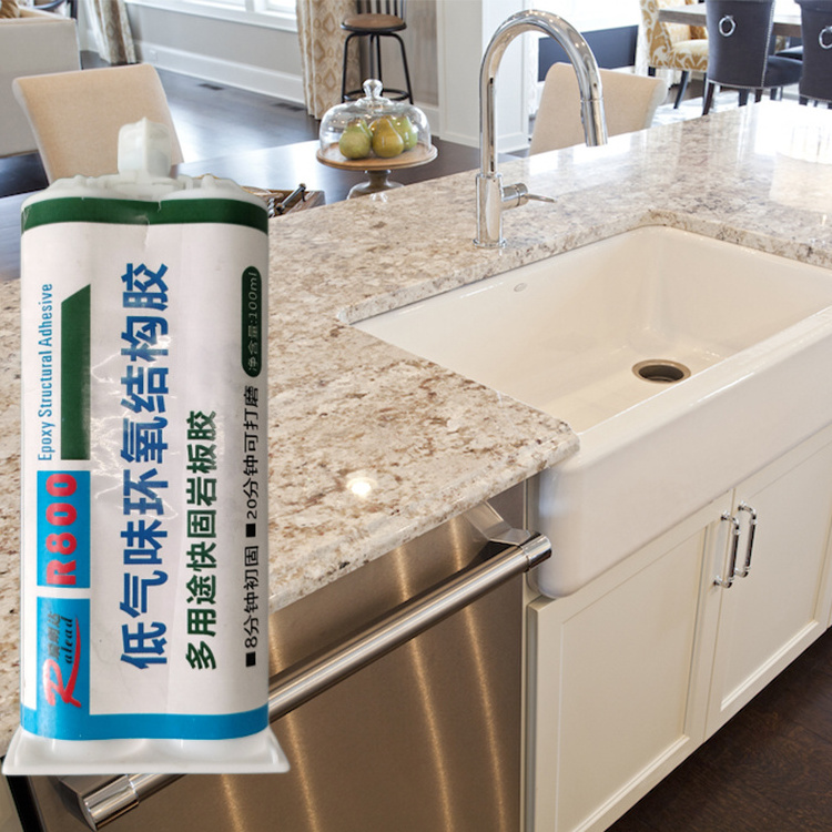 Low Odor Fast Setting Two Part Epoxy Resin Structural Glue Marble/ tile and Sintered Stone Slab Countertop adhesive Glue