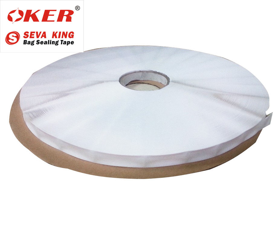 HotsaleHigh Quality OKER Permanent Bag Adhesive Tape PAPE Hot Melt Glue for plastic courier  bags once only confidential packing