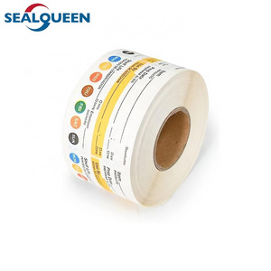 Wholesale Strong Adhesive Sticker Dissolvable Freezer Labels Frozen Food Label Custom Size