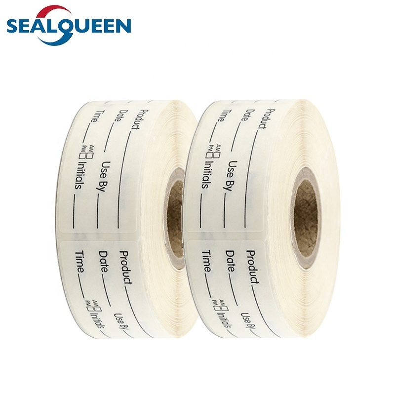 Wholesale Strong Adhesive Sticker Dissolvable Freezer Labels Frozen Food Label Custom Size