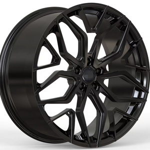 New Design Custom High Quality Casting Car Aluminum Alloy Wheel Rims 5 Lugs 18 19 20 22inch 5x112 120 100 114.3 Wheels