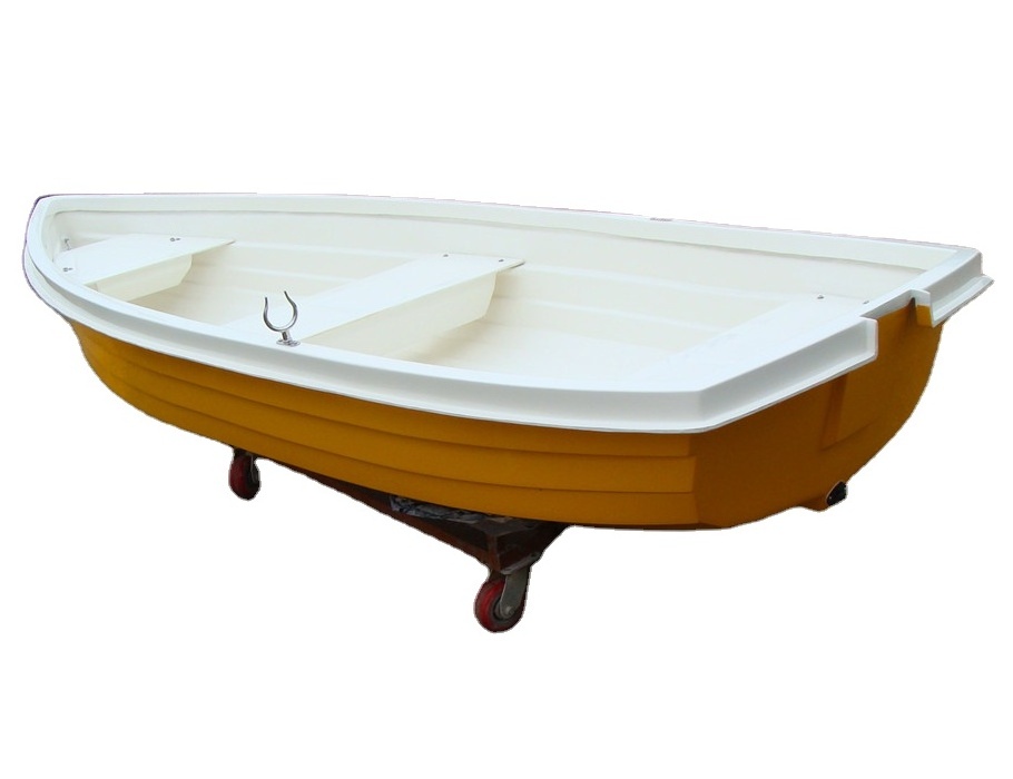 Hot Sale !Small Dinghy Fiberglass Fishing Boat Rowing Boat kayak conoe 4.05m