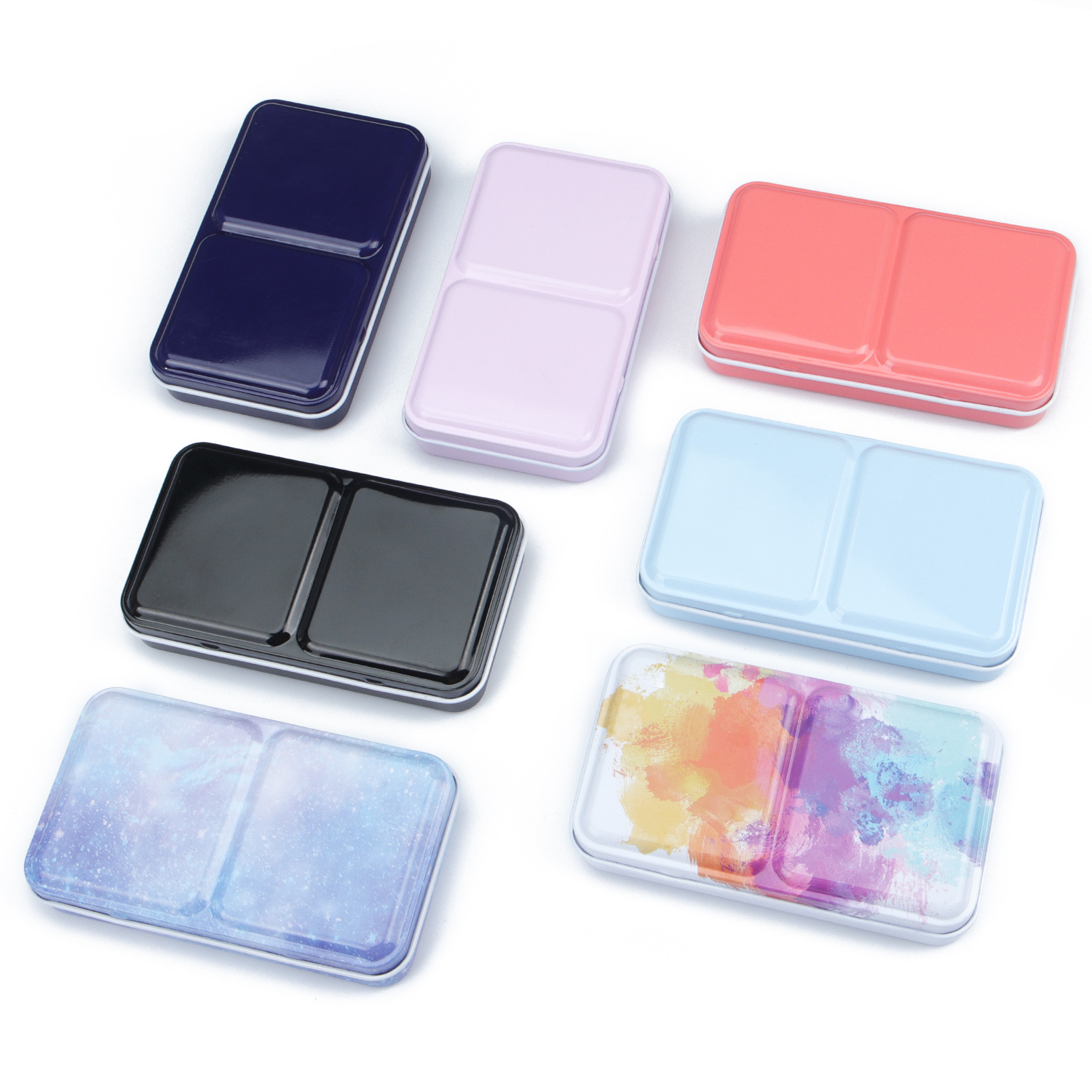 11 Color aquarell metal box watercolour Palette Paint Case empty watercolor storage tin palette box for/with 12 half pans tin.