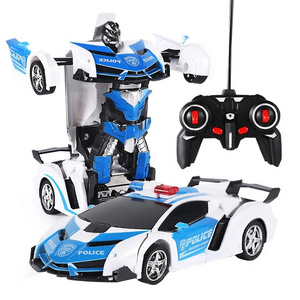 2 in 1 Electric RC Car  Children Outdoor Remote Control Sports Deformation Car Robots Model Toy