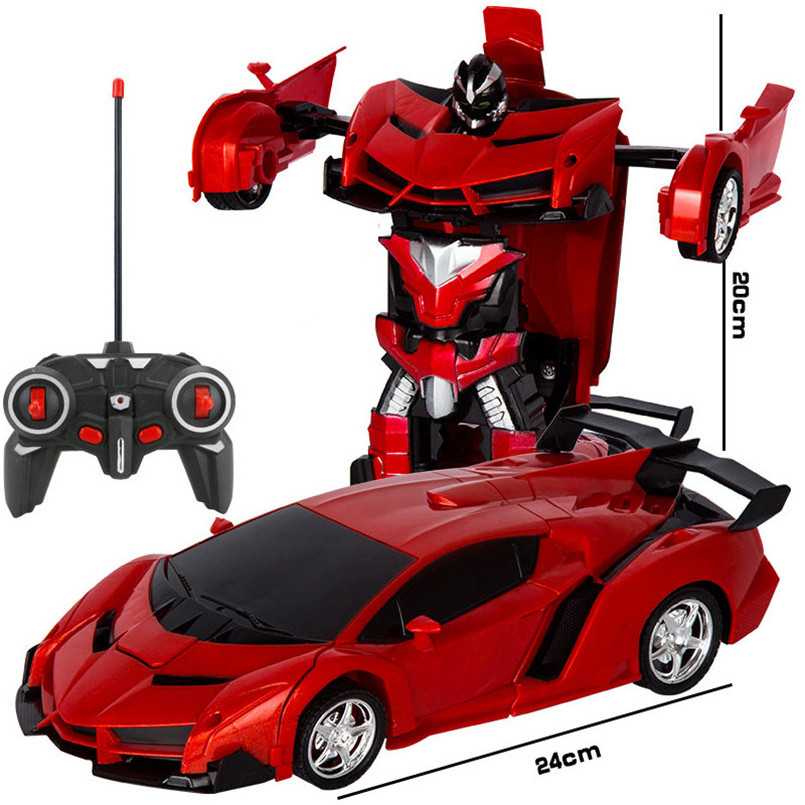 2 in 1 Electric RC Car  Children Outdoor Remote Control Sports Deformation Car Robots Model Toy