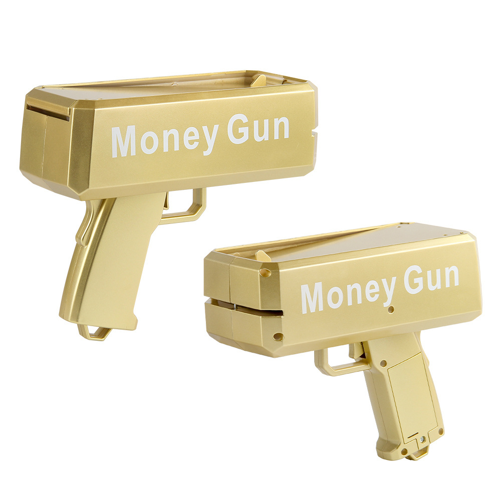 Hot Selling Money Gun Party Gold Dispenser Shooter Super Gun Toys Cash Rain Money Spray Gun Shooter Party Toys