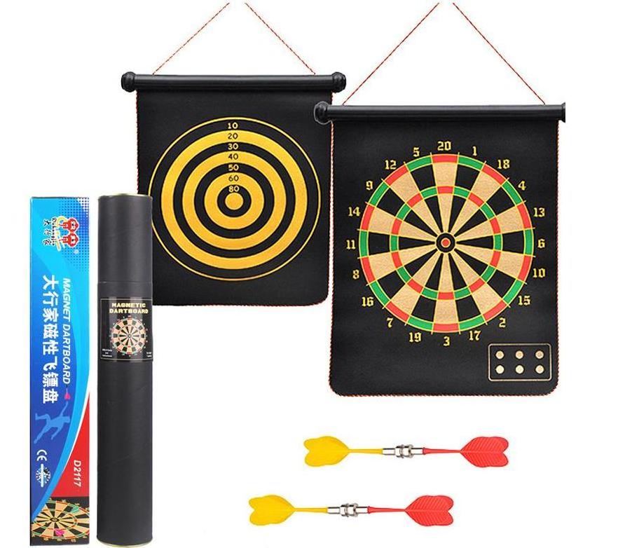 Hot Sale Professional 15 17 Inch Magnetic Dartboard with 6 PCS Darts Portable Home Indoor Toy Dartboard