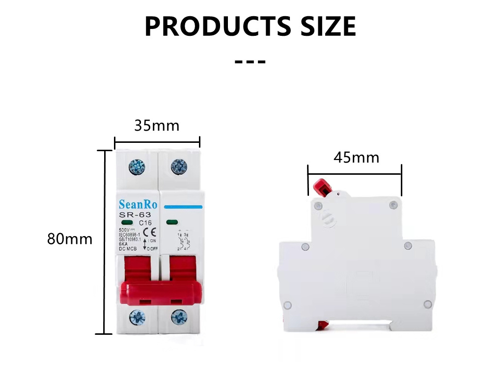 SeanRo 1 2 3 4 p main switch circuit breakers electric automatic dc mcb 32 10 amp miniature circuit breakers