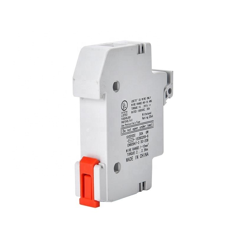 SeanRo Solar PV Din rail fuse holder for fuse link 10*38mm 1000V 25A 15amp dc fuse