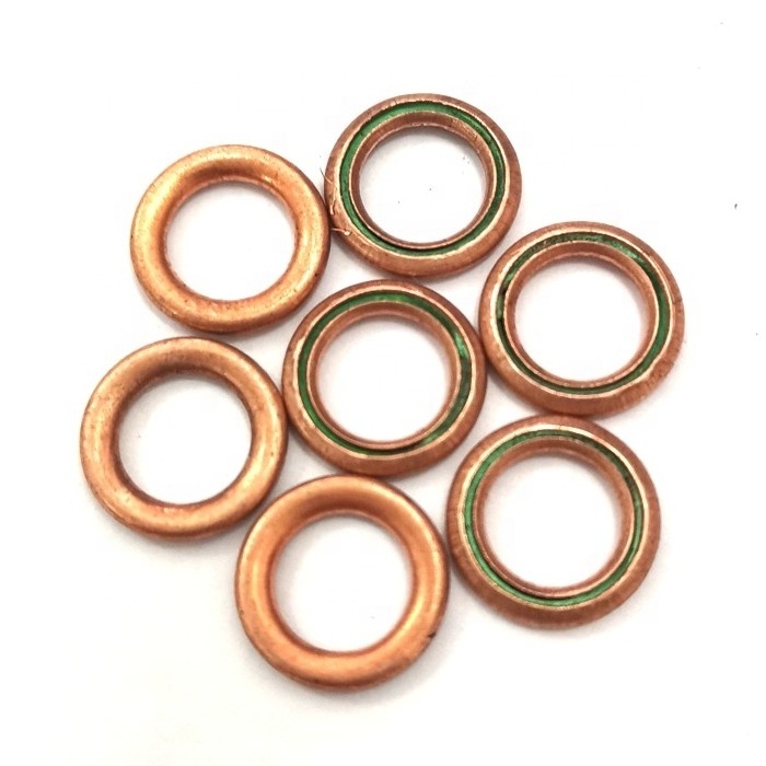 XTSEAO factory offer high quality 7*12*2 copper with non-asbestos o ring gasket brass washer asbestos-free gasket