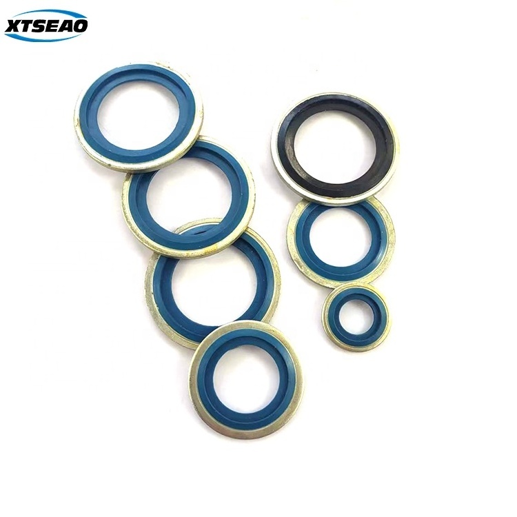 XTSEAO Self-Centering Bonded Seal Gasket  Composite Gasket Iron Rubber Stainless Steel   compound gasket