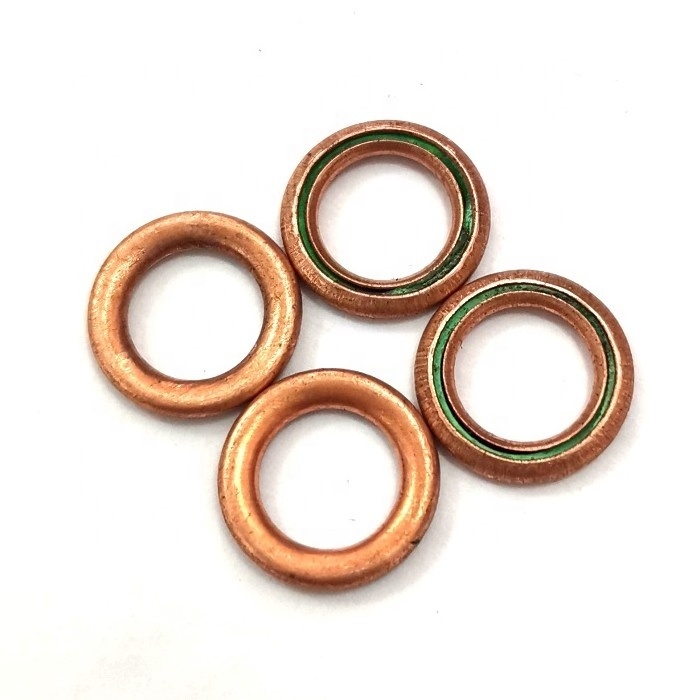 XTSEAO factory offer high quality 7*12*2 copper with non-asbestos o ring gasket brass washer asbestos-free gasket