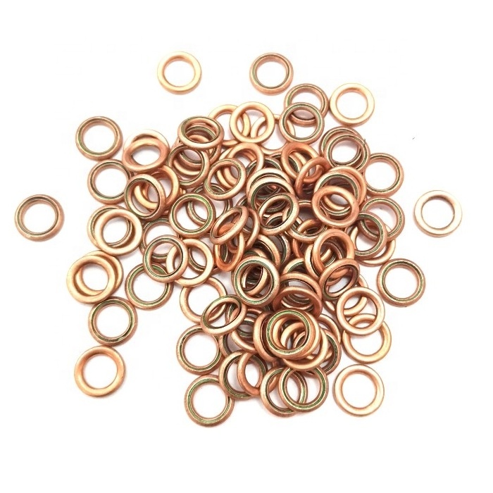 XTSEAO factory offer high quality 7*12*2 copper with non-asbestos o ring gasket brass washer asbestos-free gasket