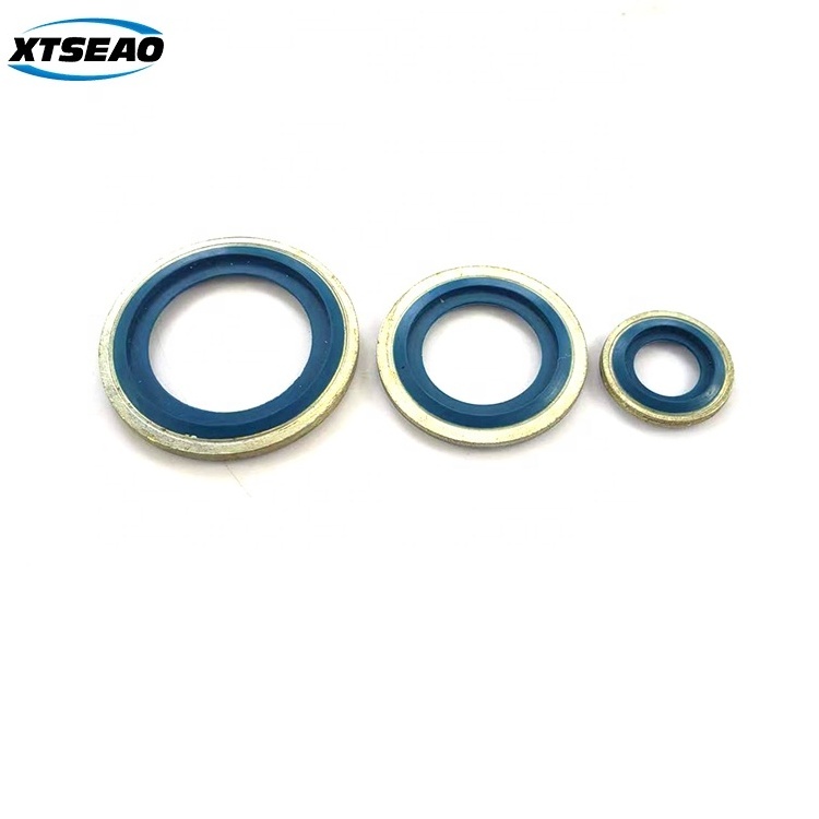 XTSEAO Self-Centering Bonded Seal Gasket  Composite Gasket Iron Rubber Stainless Steel   compound gasket