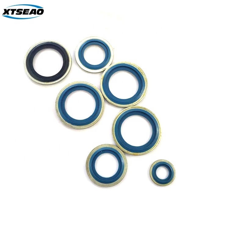 XTSEAO Self-Centering Bonded Seal Gasket  Composite Gasket Iron Rubber Stainless Steel   compound gasket